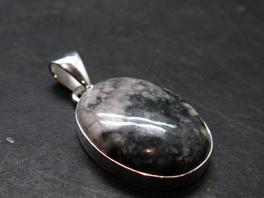 Pinolite Silver Plated Pendant from Austria - 1.4" - 5.65 Grams