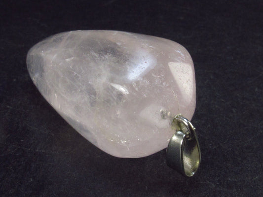Symbol of Love and Beauty!! Large Rich Pink Rose Quartz Pendant from Madagascar - 2.2 "