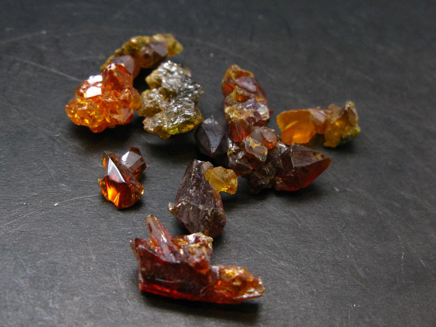 Rare Lot of 10 Zincite Crystals from Poland - 112.50 Carats