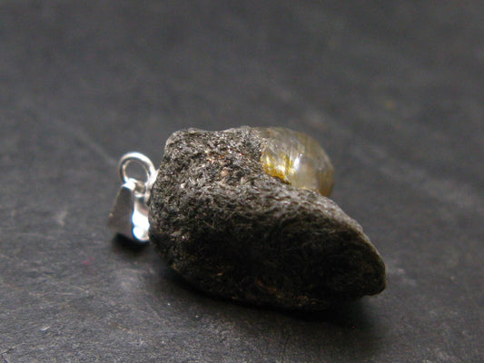Phenakite Phenacite Crystal Silver Pendant from Russia - 0.8" - 2.28 Grams