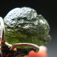 Moldavite Tektite Silver Ring from Czech Republic - 8.5 Size - 6.33 Grams