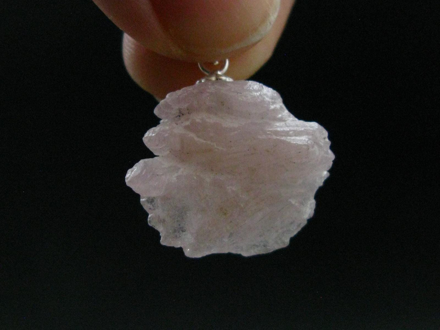 Symbol of Love and Beauty!! Natural Rose Quartz Pendant In 925 Silver From Brazil - 1.0" - 3.12 Grams