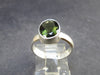 Moldavite Tektite Facetted Silver Ring from Czech Republic - Size 6 - 3.47 Grams