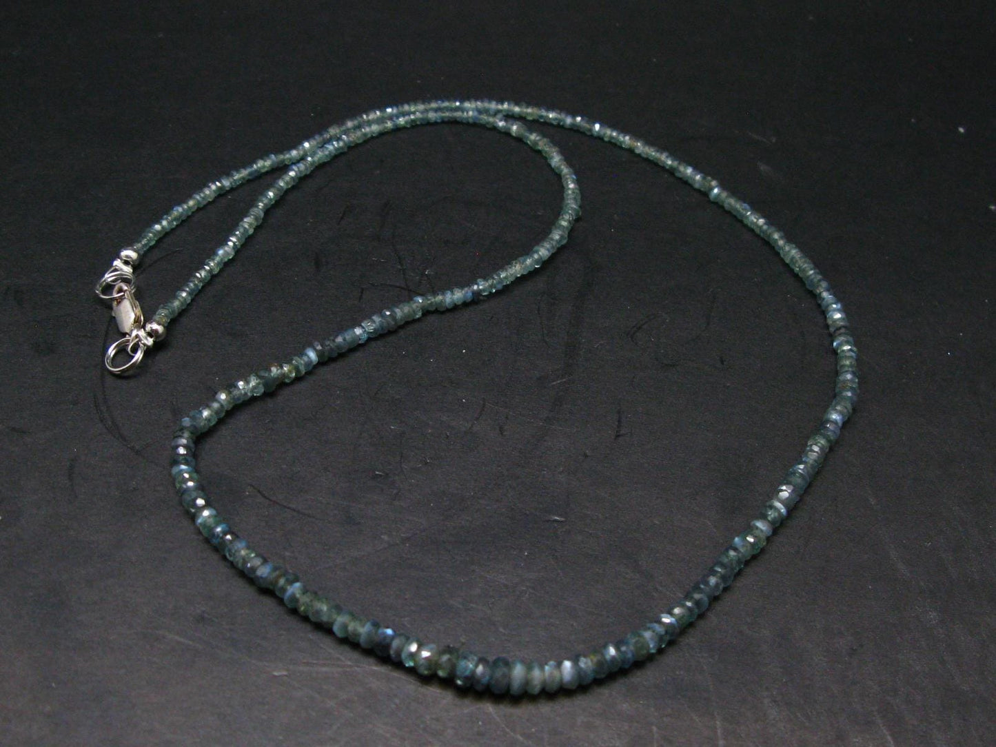 Extremely Rare Alexandrite Necklace - 19" - Rondelle Facetted Beads - 40 Carats