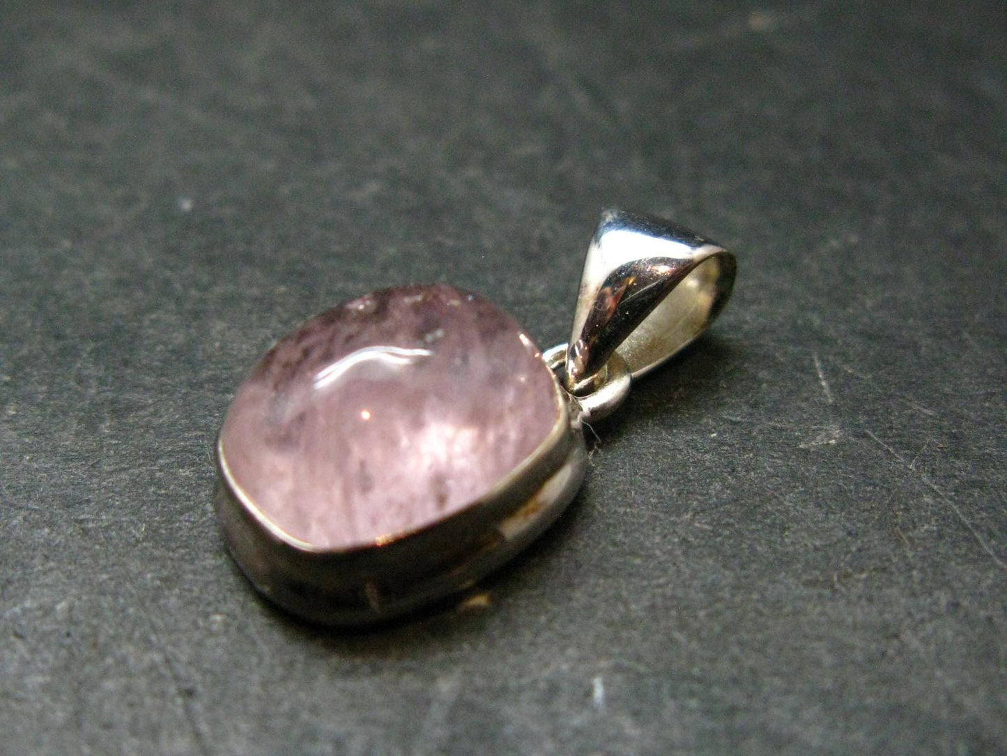 Pink Morganite Silver Pendant From Brazil - 0.9" - 3.05 Grams