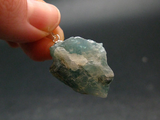 Grandidierite Silver Pendant From Madagascar - 1.2" - 6.14 Grams