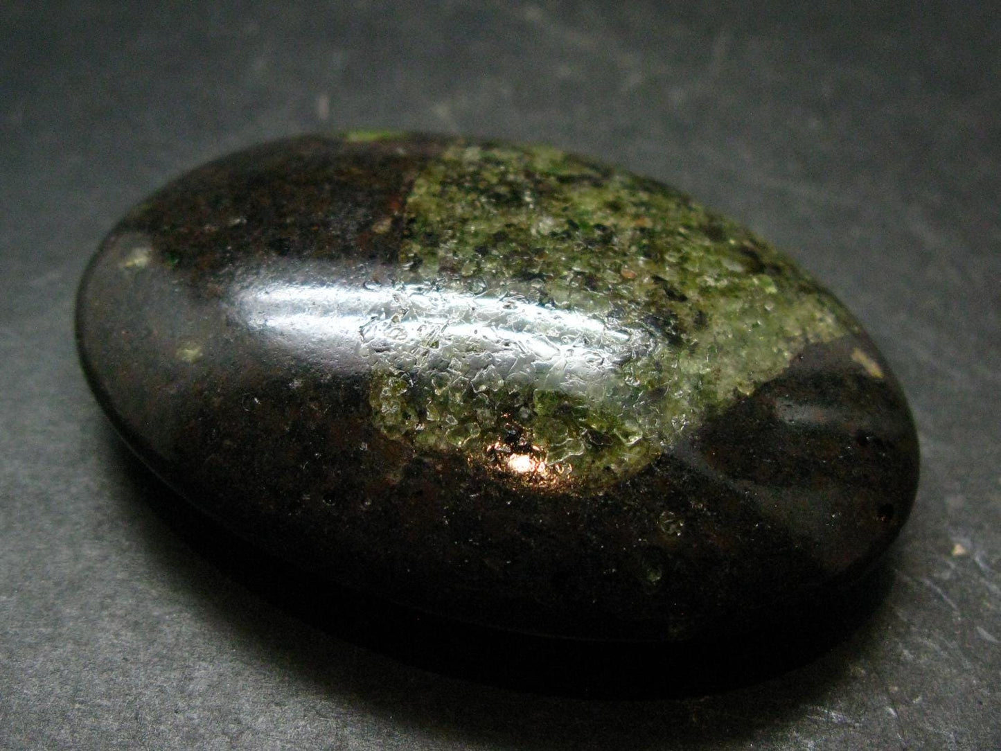 Peridot Olivine Tumbled Stone from Arizona, USA - 2.4" - 65.53 Grams