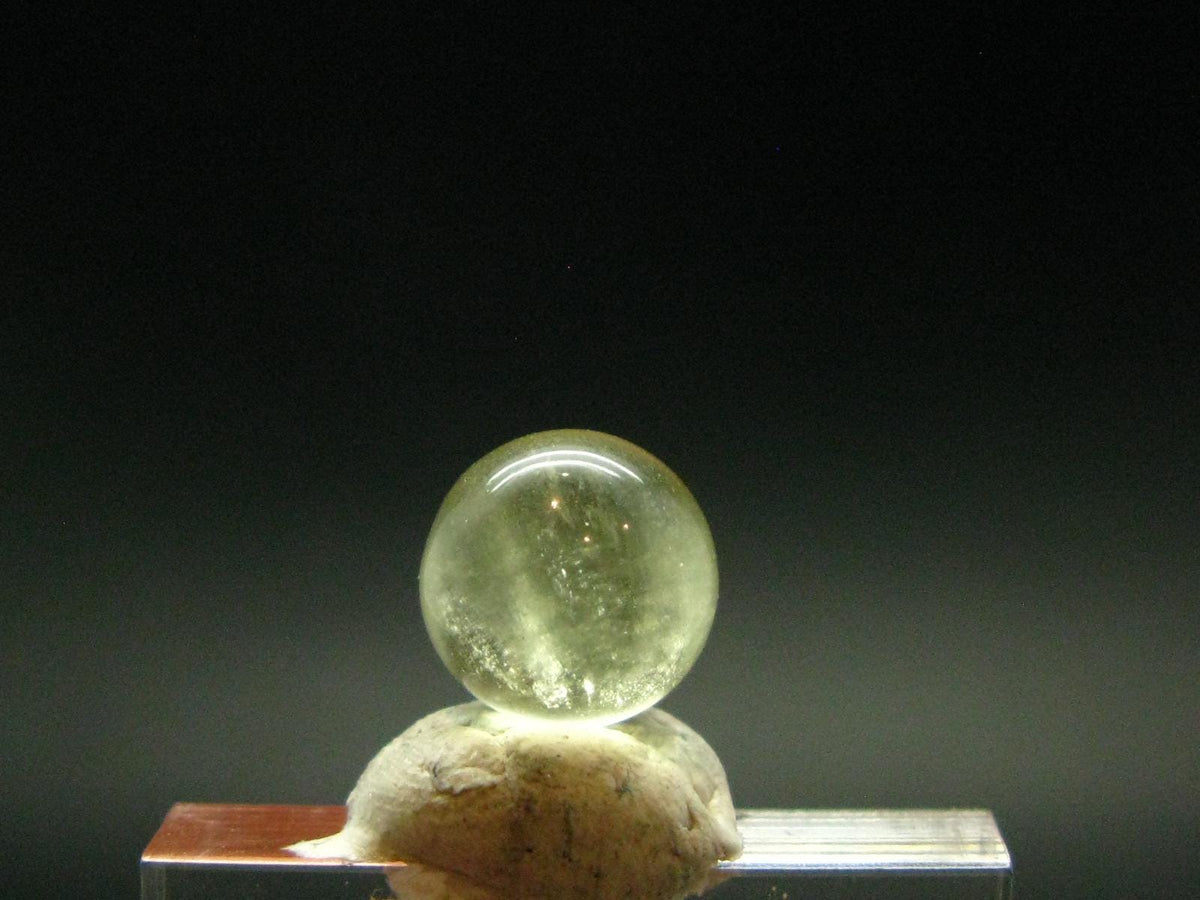Rare Libyan Tektite Glass Sphere Ball From Libya - 0.90 Grams - 0.80 Centimeters