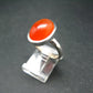Gem from A Poem by Goethe!! Orange - Red Carnelian Sterling Silver Ring - 5.05 Grams - Size 9.5