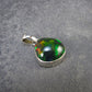 Rare Black Opal Sterling Silver Pendant from Australia - 0.7" - 1.86 Grams