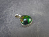 Rare Black Opal Sterling Silver Pendant from Australia - 0.7" - 1.86 Grams