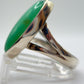 Chrysoprase Marquise Ring – Natural Green Chalcedony Sterling Silver Jewelry - Size 7