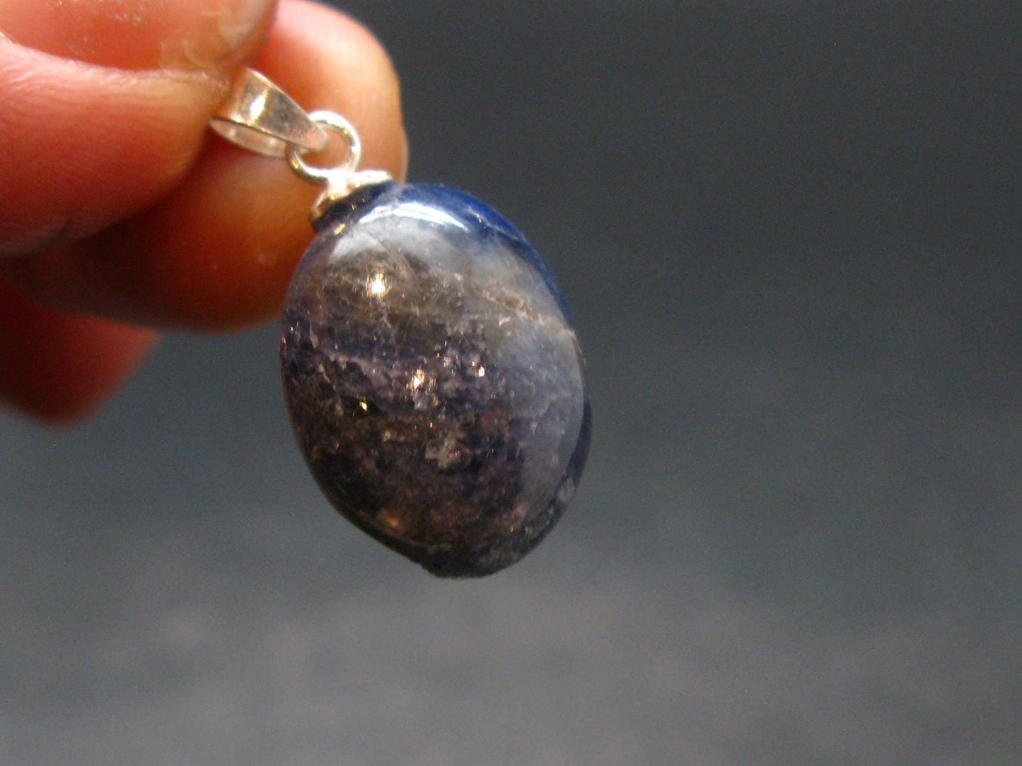 Gem Blue Sapphire Corundum Crystal Silver Pendant From Sri Lanka - 15.5 Carats