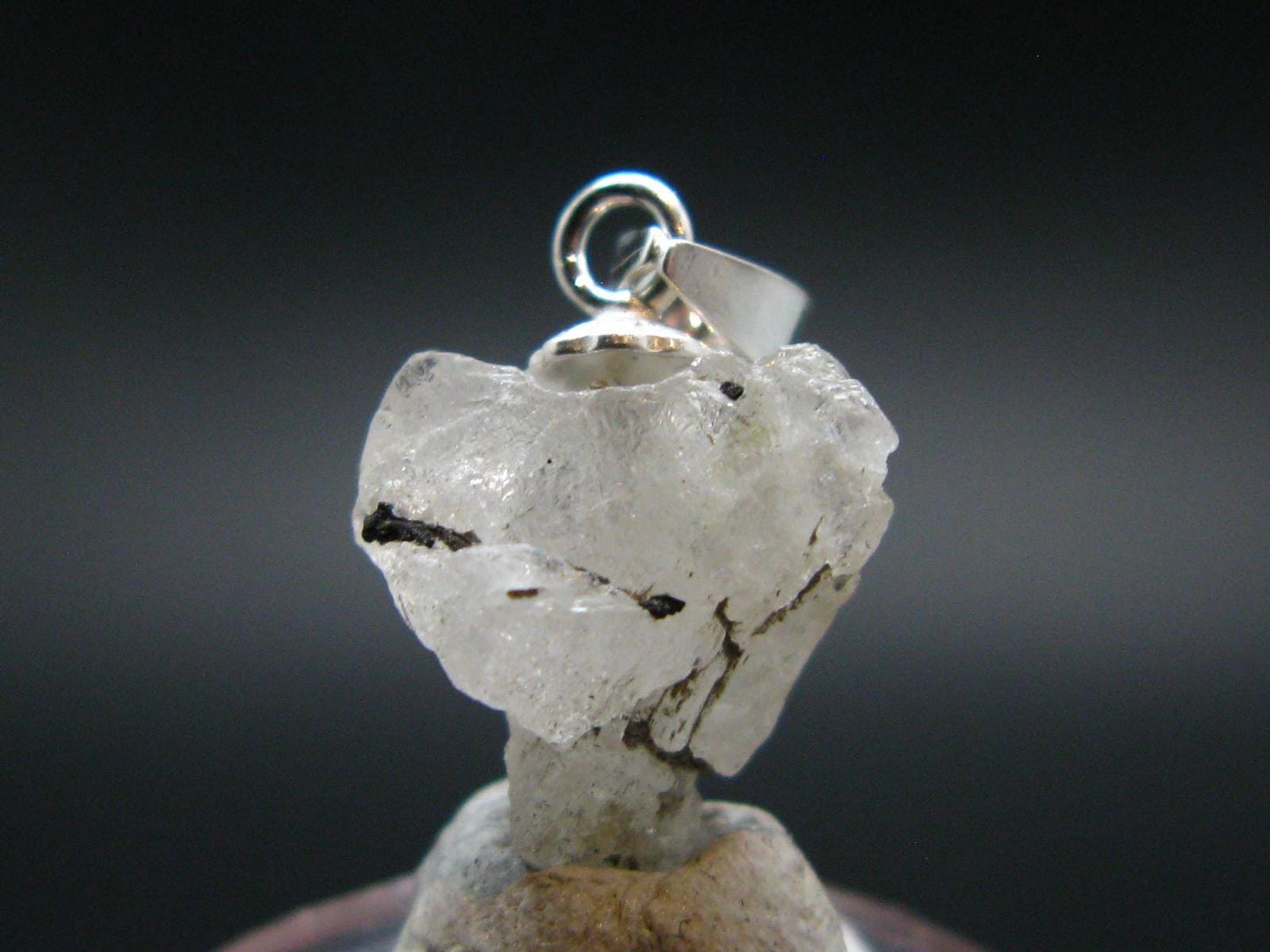 Gemmy Phenakite Phenacite Crystal Silver Pendant from Ukraine - 0.85 Grams - 0.7"