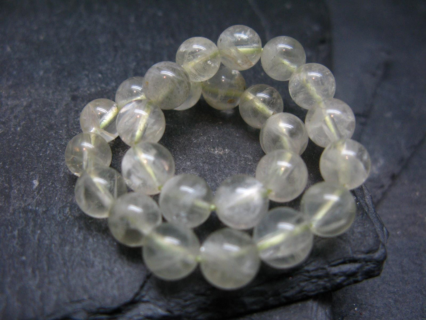 Sanidine Gold Labradorite Genuine Bracelet ~ 7 Inches ~ 7mm Round Beads