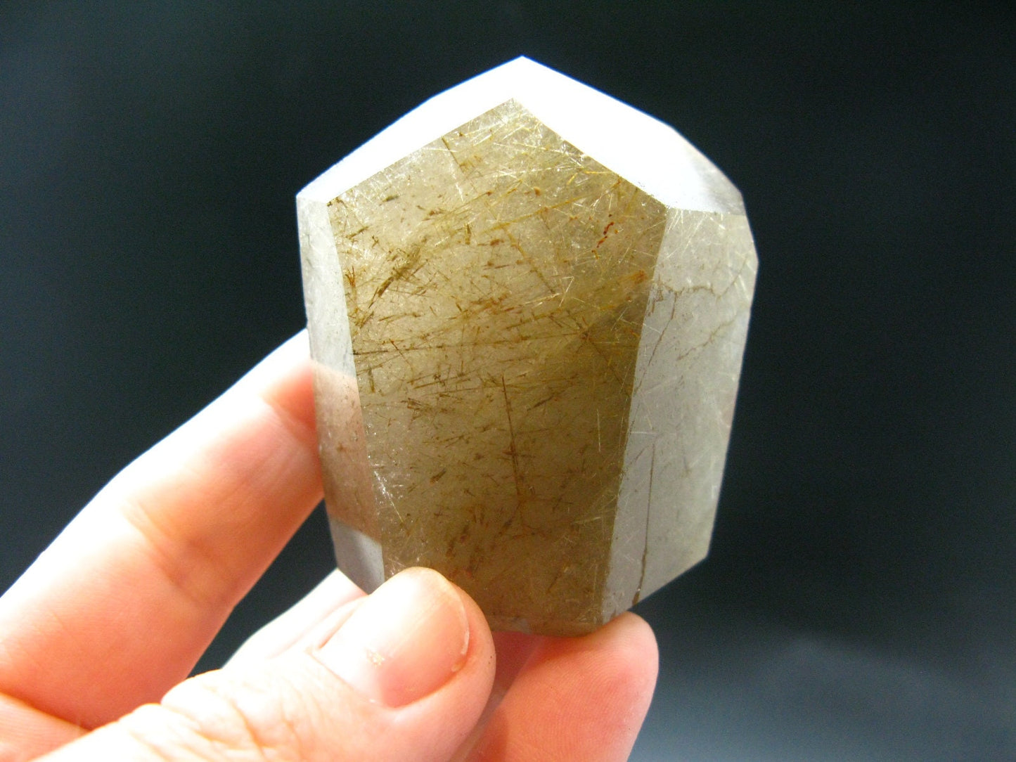 Large Polished Rutilated Quartz Crystal from Brazil - 2.1" - 122.94 Grams