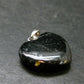 Silver Nuumite Nuummite Heart Pendant From Greenland - 1.0" - 3.58 Grams
