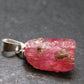 Rhodochrosite Sterling Silver Pendant From Alma Colorado - 0.7" - 0.88 Grams