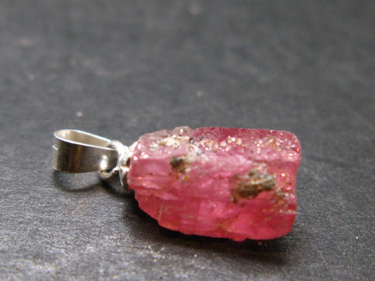 Rhodochrosite Sterling Silver Pendant From Alma Colorado - 0.7" - 0.88 Grams