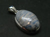 Rare Blue Scheelite Silver Pendant From Turkey - 1.3" - 7.37 Grams