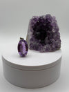 Large Faceted Amethyst Pendant – Solar Sparkle in Violet - 12.11 Grams