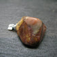 Rare Tumbled Brownish Pink Bustamite Silver Pendant with Attractive Pattern From South Africa - 1.0" - 7.23 Grams