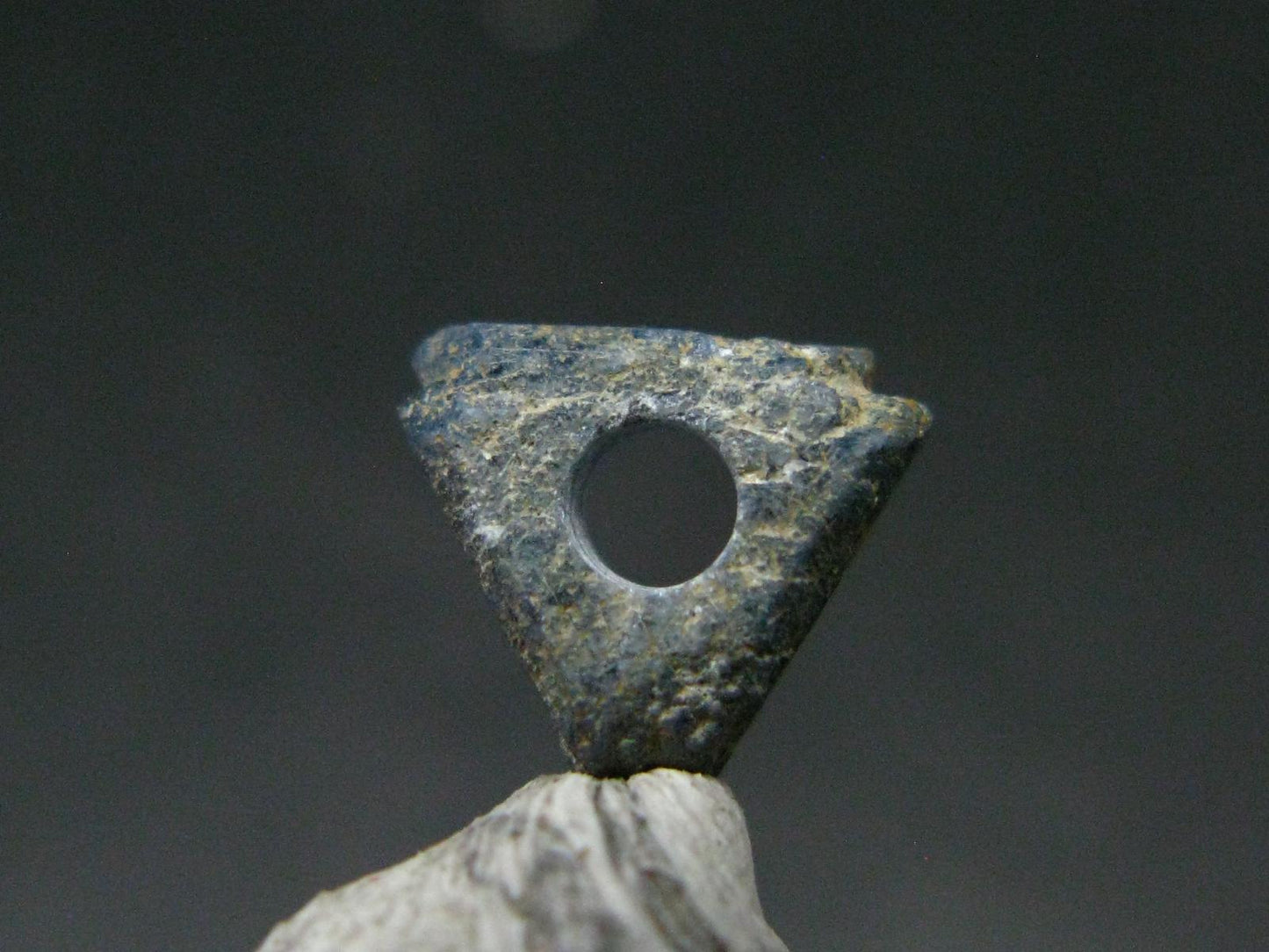 Gem Benitoite Crystal Bead with Hole From California - 1.07 Carats