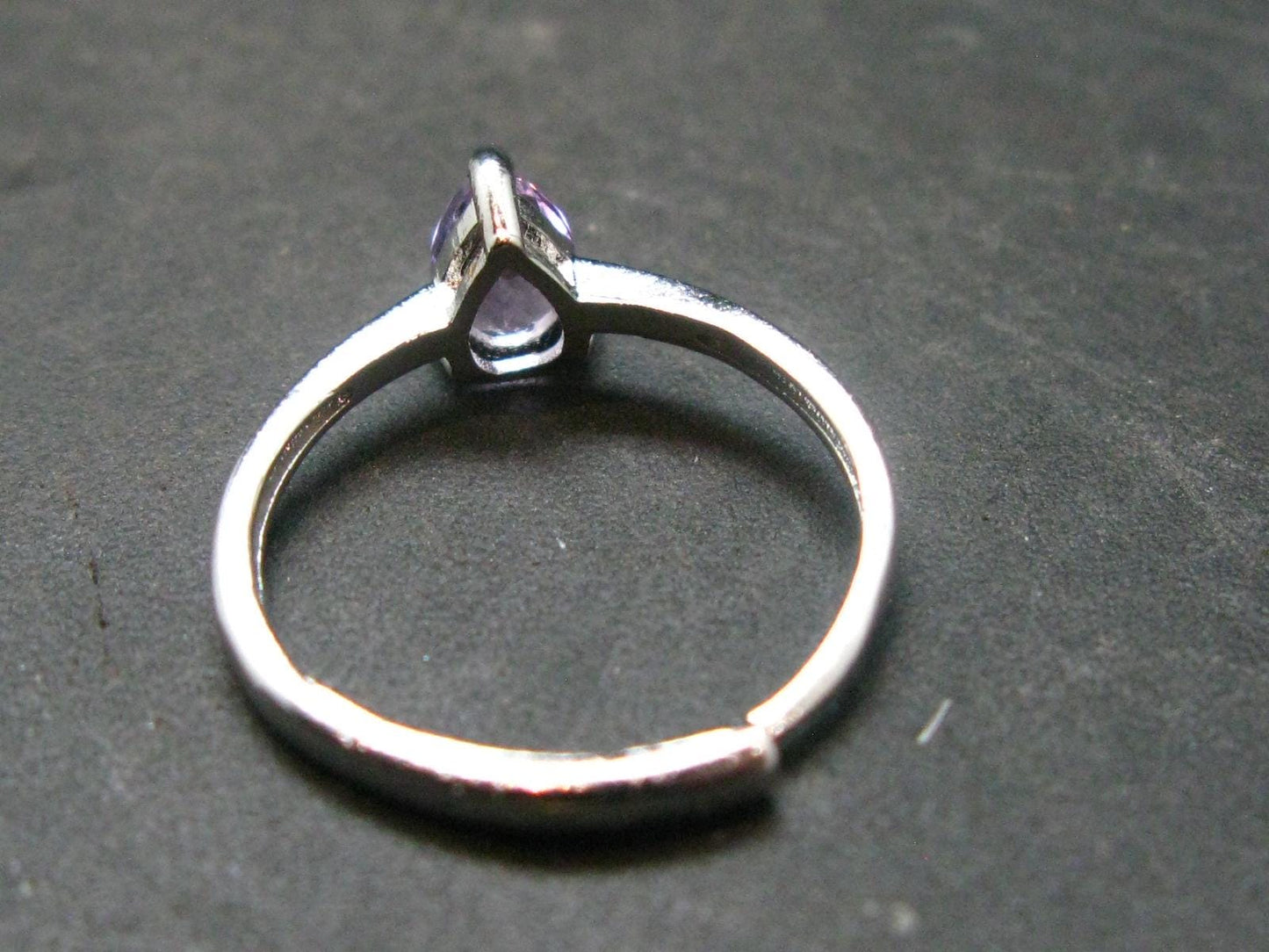 Natural Faceted Rich Purple Color Amethyst Ring - 1.22 Grams - Size adjustable