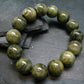 Green Gem Tourmaline Genuine Bracelet ~ 7.5 Inches ~ 17mm Round Beads