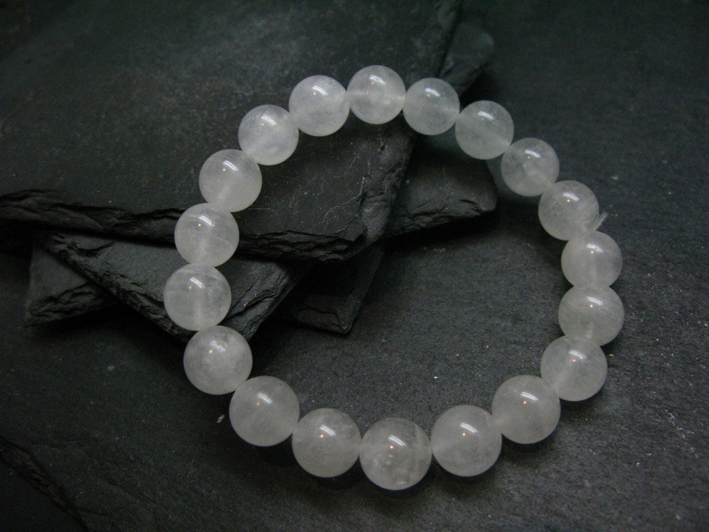 Moonstone Genuine Bracelet ~ 7 Inches ~ 10mm Round Beads