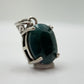 Grandidierite Pendant Blue Green Faceted Gemstone Silver Necklace Rare Crystal Jewelry Gift