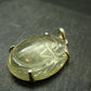 Gem Libyan Tektite Glass Scarab Carving Silver Pendant From Libya - 8.1 Grams - 1.5"