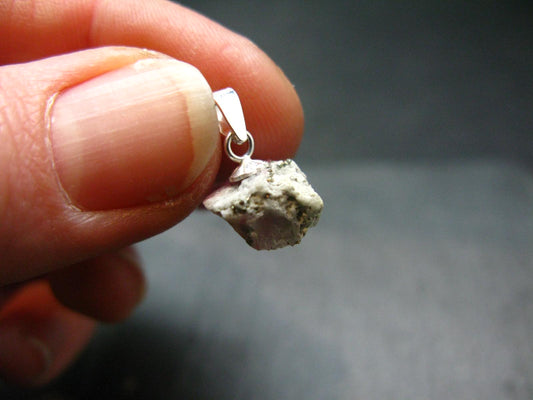 Rhodochrosite Sterling Silver Pendant From Alma Colorado - 0.5" - 0.93 Grams