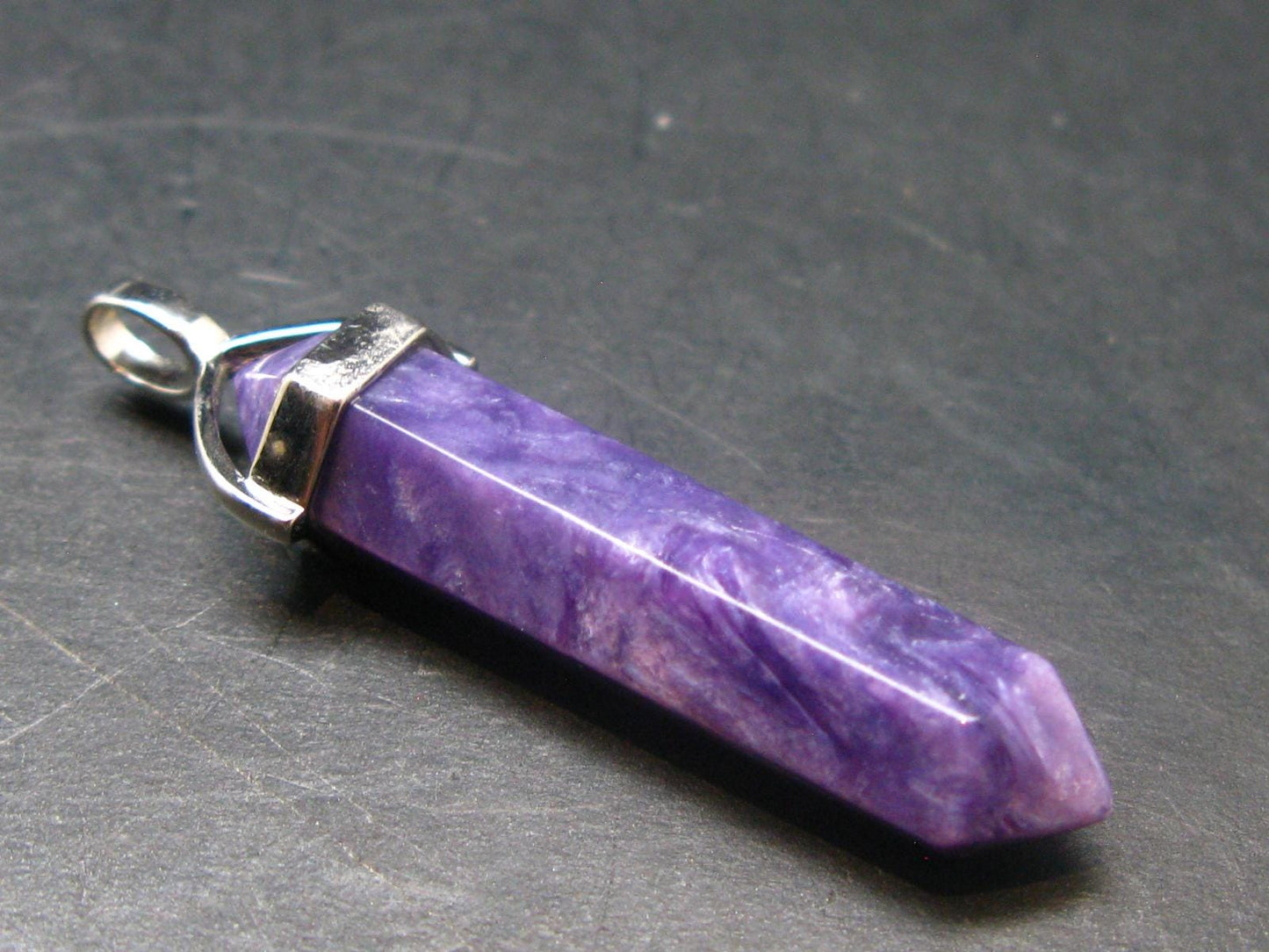 Rare High-Quality Charoite Pendant From Russia - 1.8" - 5.25 Grams