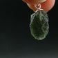 Moldavite Tektite Silver Pendant from Czech Republic - 0.8" - 1.13 Grams