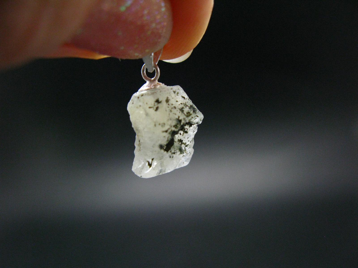 Phenakite Phenacite Crystal Silver Pendant From Russia - 0.8" - 1.85 Grams