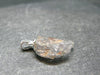 Gray Herderite Silver Pendant from Africa - 0.8" - 1.50 Grams