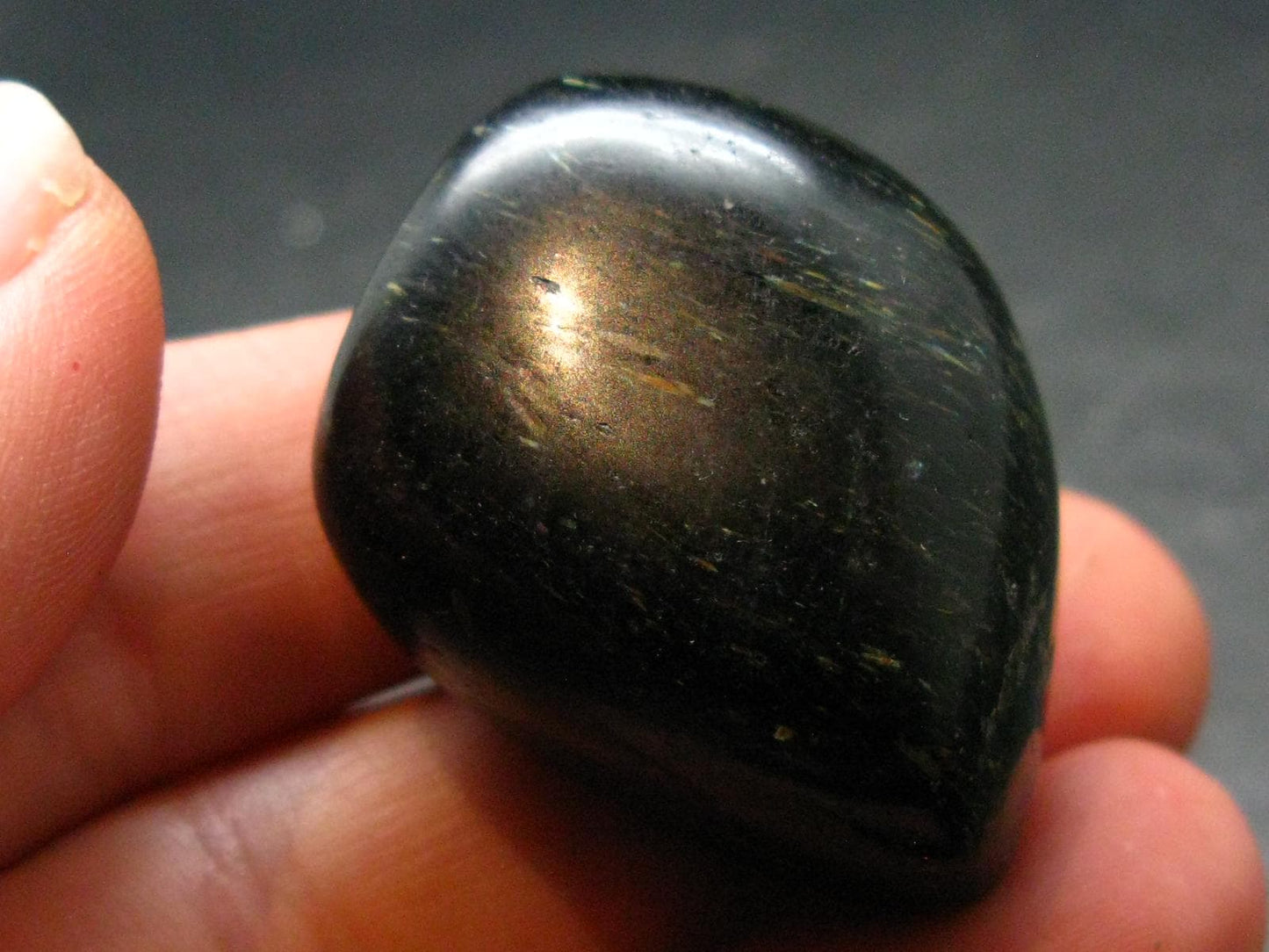 Rare Nuumite Nuummite Tumbled Stone From Greenland - 27.39 Grams - 1.3"
