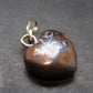 Very Rare Heart Boulder Opal Sterling Silver Pendant Necklace From Australia - 1.0" - 2.75 Grams
