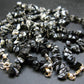 Set of Three Natural Snowflake Obsidian Free Form Bead Necklace from USA - 17.5'' Each