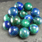 Quantum Quattro (Dioptase Chrysocola Malachite Shattuckite) Genuine Bracelet ~ 7 Inches ~ 12mm Round Beads