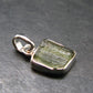 Natural Gem Moldavite Tektite SS Pendant From Czech Republic - 1.20 Grams - 0.7"