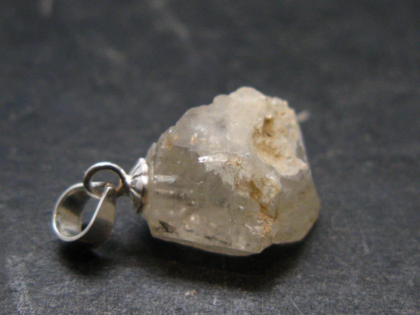 Phenakite Phenacite Silver Pendant from Burma Myanmar - 0.8 Inches - 1.84 Grams