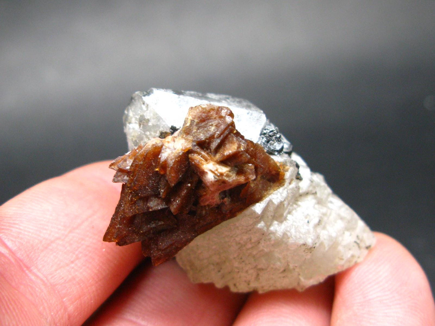 Rare Helvite on Quartz Cluster from China - 1.6" - 27.91 Grams