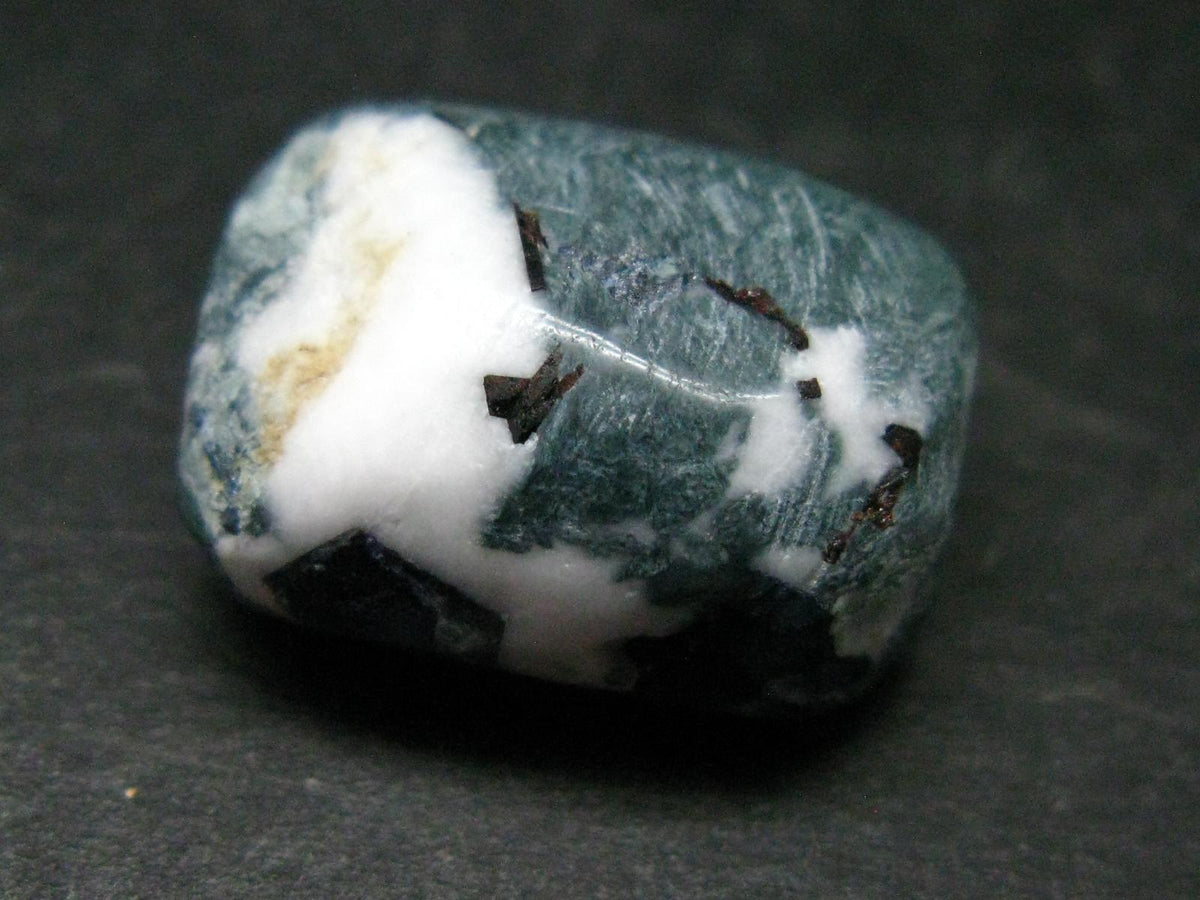 Gem Benitoite & Natrolite Polished Stone w/ Hole From California - 23.03 Carats