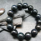 Black Opal Genuine Bracelet ~ 7 Inches ~ 14mm Round Beads