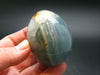 Lemurian Aquatine Blue Calcite Egg From Argentina - 2.1"