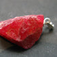 Rare Raw Rhodonite Silver Pendant From Brazil - 1.0" - 4.0 Grams
