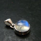 Natural Glow From Inside Moonstone 925 Silver Pendant - 0.8" - 3.0 Grams