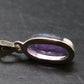 Large Genuine Rich Purple Amethyst Sterling Silver Pendant From Brazil - 1.0" - 3.25 Grams